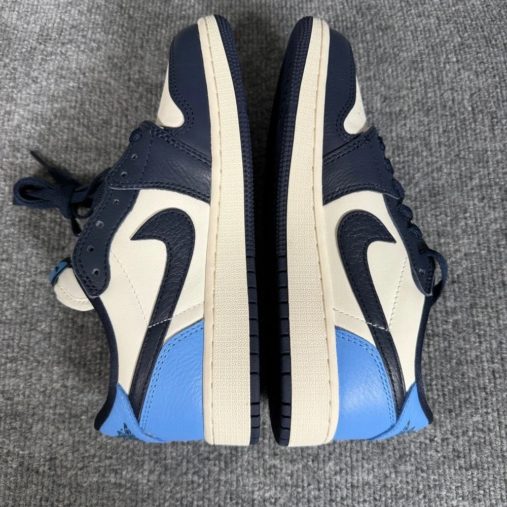 Nike Kids5 Air Jordan 1 Low OG Obsidian Big Shoes Sneaker White Black CZ0858-400
